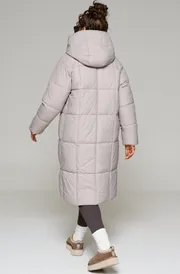 Coat Beautiful & Free #6247 sero-bezhevyj