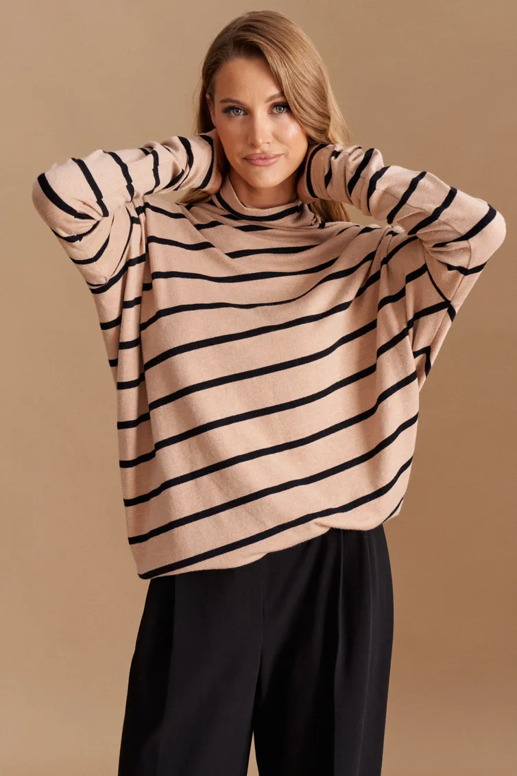 Jumper Elletto Life #3748 bezh-chern