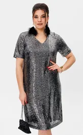 Sukienka Anelli Laurel 1797 serebro