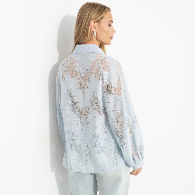 Блузка CHARUTTI арт. Теория красоты (дымчато-голубая)