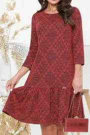 Sukienki DS Trend #P-4089 (Sledovat tendenciyam, red)