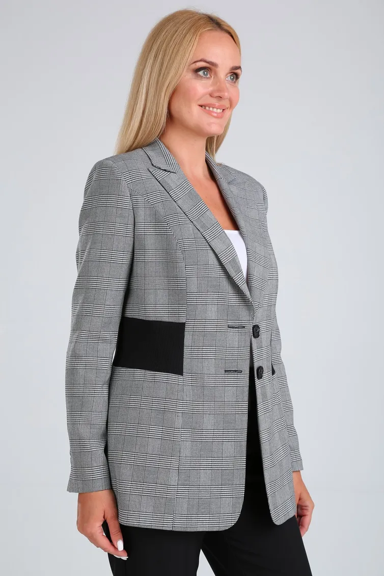 Żakiet Vilena-fashion #736A seraya kletka