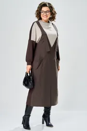 Sukienka Karina Delux #M-1452 korichnevyj