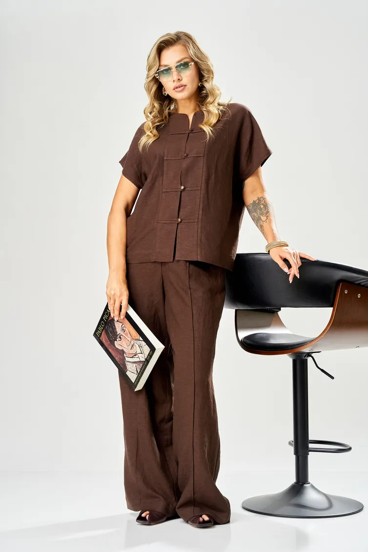 Suit Ava fashion #M-207 korichnevyj