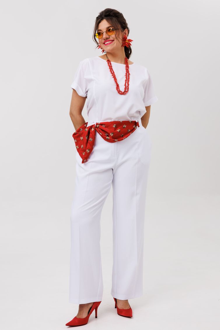 Trousers Anelli Laurel #1540.1 belyj den