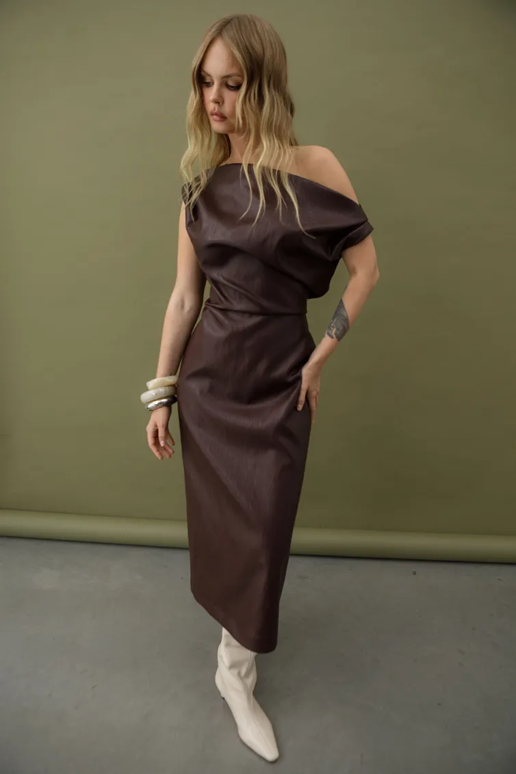 Sukienka Pirs #7055 burgundi
