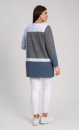 Кардиган BONADI 1933 серый-голубой