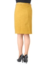 Spódnica Elite Moda #2585 gorchica