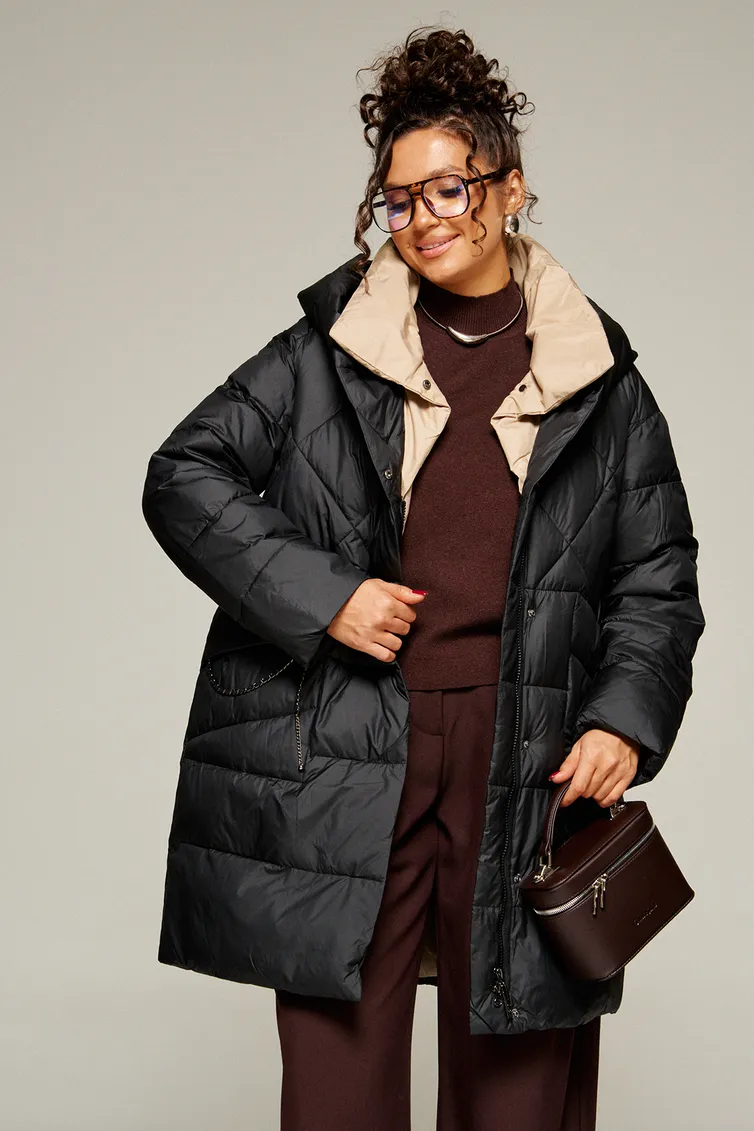 Coat Beautiful & Free #8010 chernyj