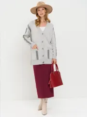Кардиган Newvay арт. 9252-91050 св.сер/сер меланж