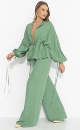 Костюмы, комплекты CHARUTTI Серьезная леди (2 в 1, шалфей)