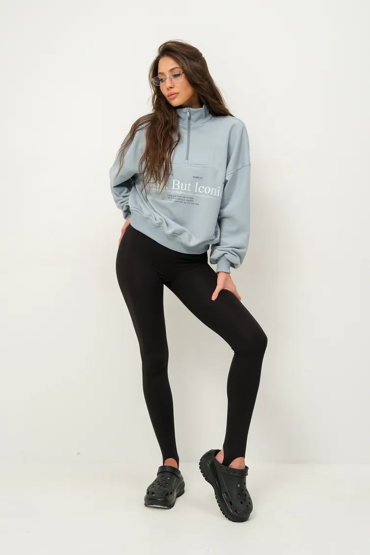 Bluza Pirs #6494 sero-goluboj