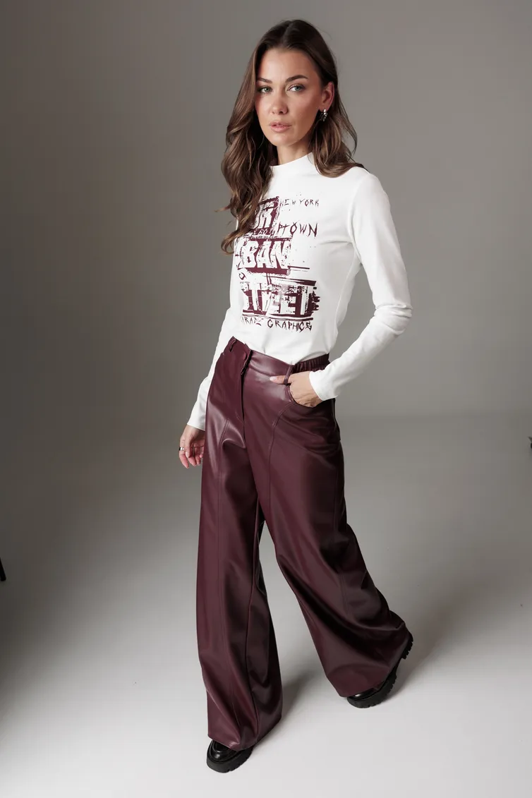 Spodnie Lyushe #4510 bordo