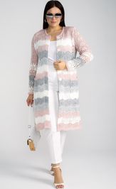 Кардиган BONADI 1285 пудра-серый