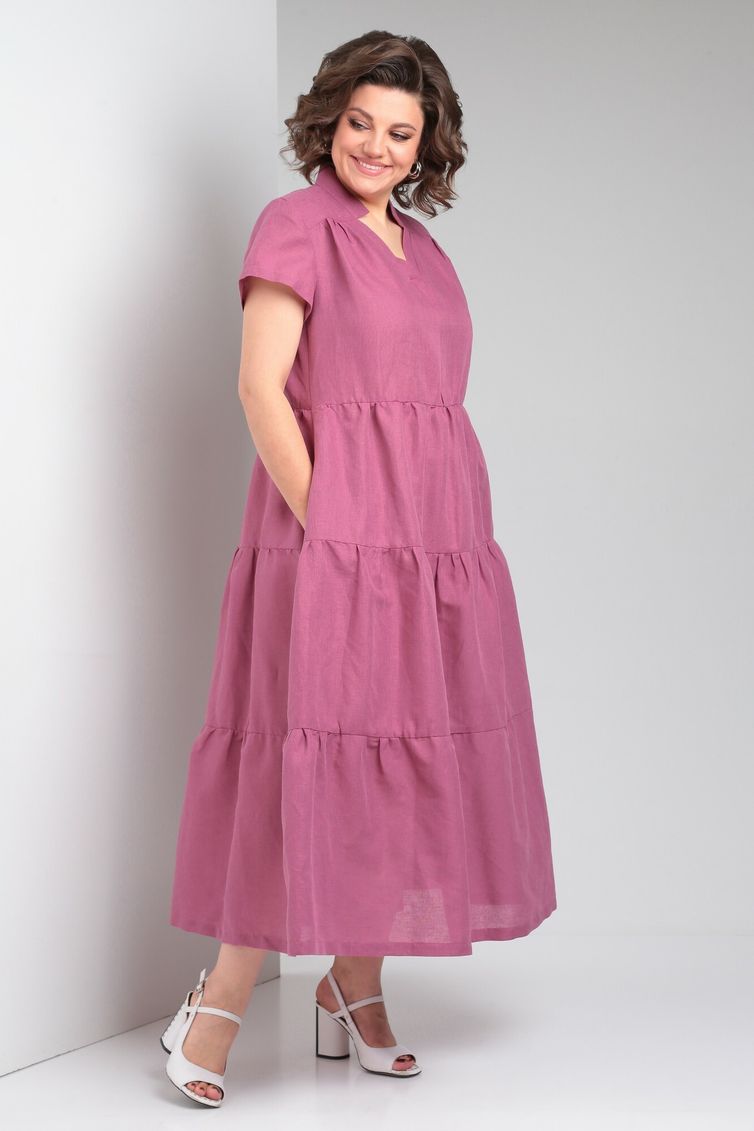 Dress Celentano #5028.1 len malinovyj