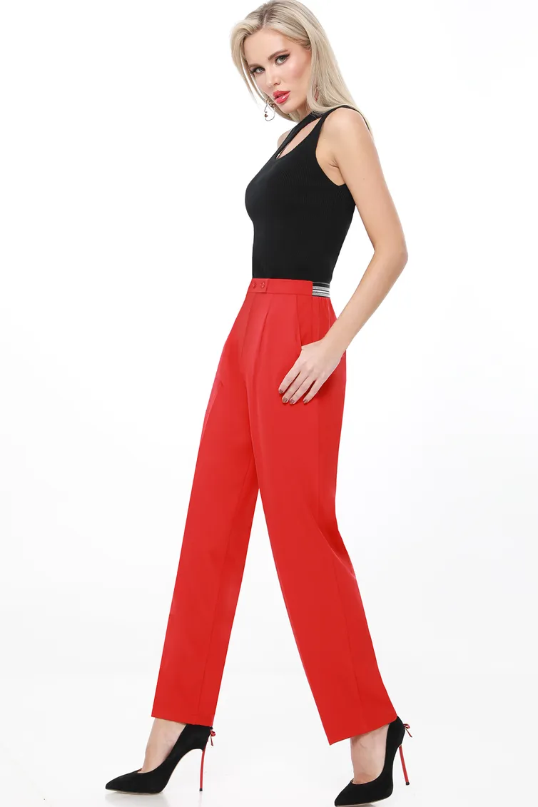 Spodnie DS Trend #Br-0227 (Lyubimaya klassika, red)