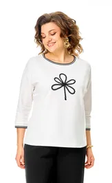 Bluzki, tuniki Rumoda 2261 dl. r. molochnyj-chernyj