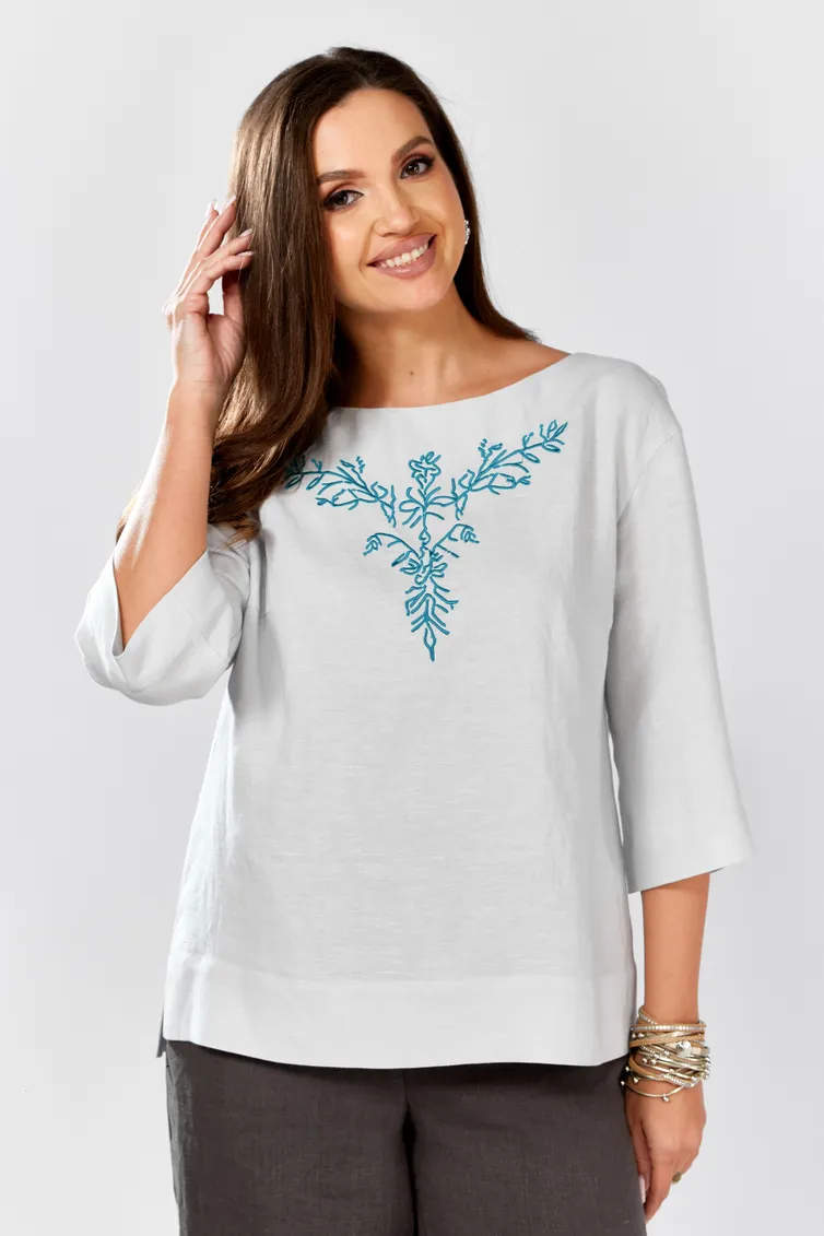 Bluzka MALI #625-064 svetlo-seryj