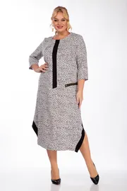 Sukienka Michel Chic #2073 plate seryj leopard
