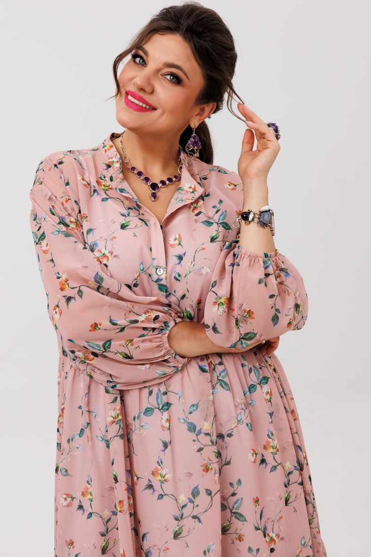 Платье Anelli Laurel арт. 1657 пудровый сад