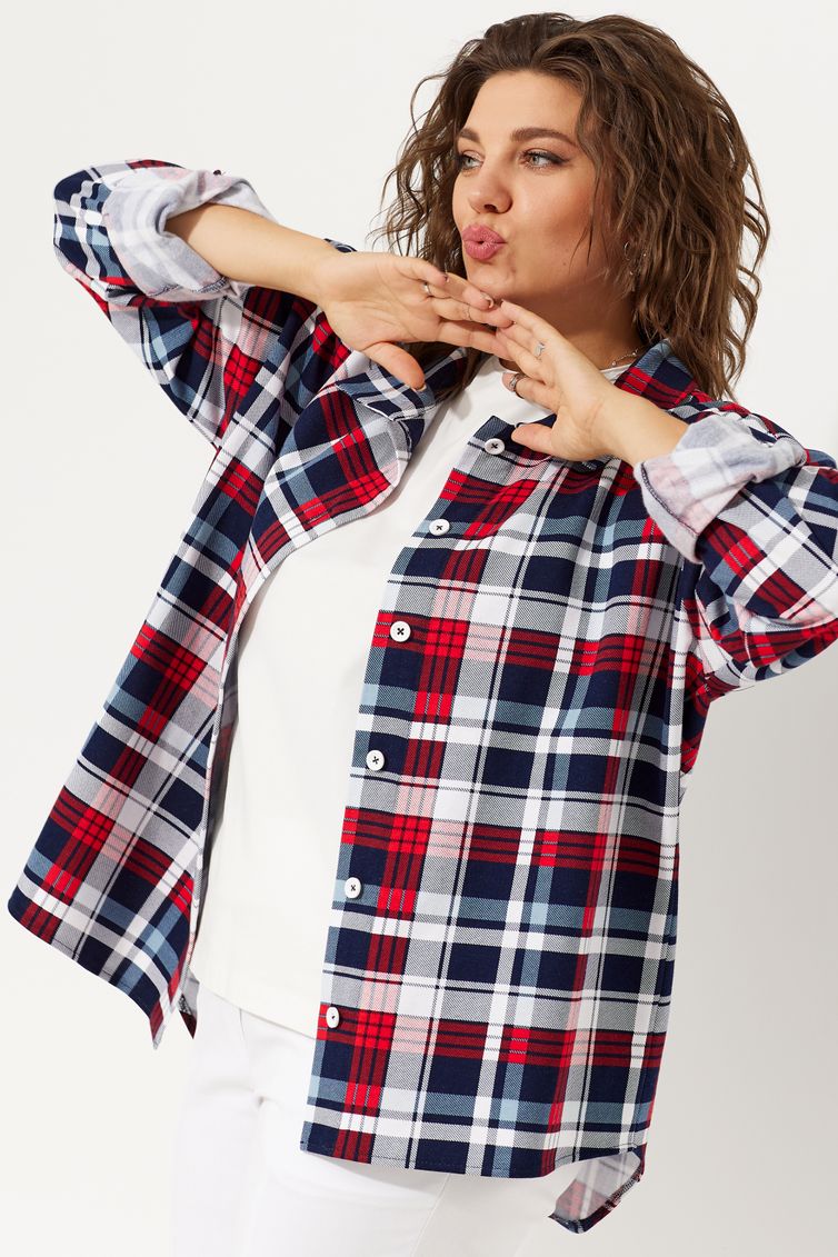 Рубашка BegiModa арт. 4103 красная клетка