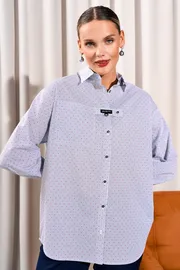 Bluzka Lissana #5037 sinij/krasnyj