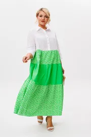 Sukienka Anastasia #1231 belyj/zelenyj