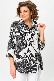 Bluzka BelElStyle #408-310 molochno-chernyj