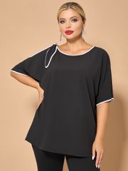 Блуза DORA plus арт. 0324-1 черный матовый