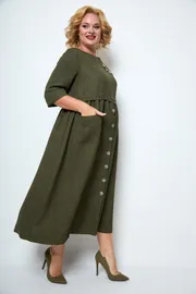 Платье Michel Chic арт. 2062 хаки + круж. украшение