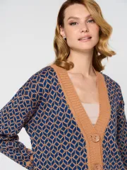 Кардиган Newvay арт. 9232-91007 карамель/индиго