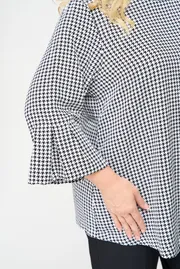 Bluzka Abbi #4022 belo-chernyj