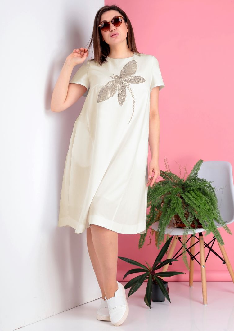 Dress Ivelta plus #1782/1 moloko