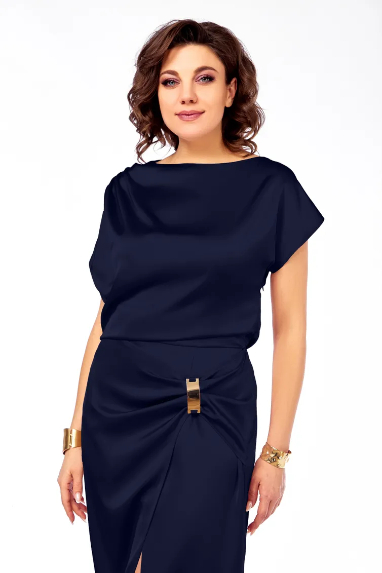 Dress Olga Style #S902 sinij
