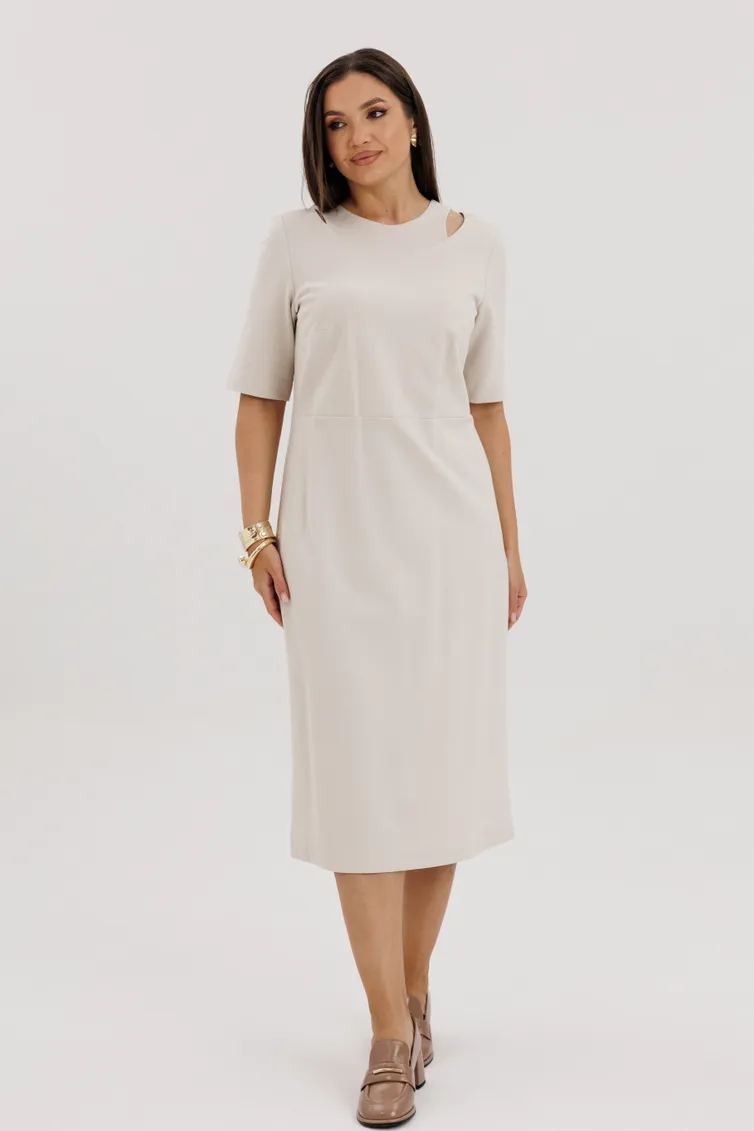 Dress Fantazia Mod #4882 molochnyj
