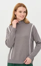 Jumper Newvay 9252-94222 titanium/bel