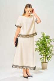 Костюм Ava fashion арт. М-196 молочный-шампанское