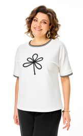 Блузки, туники Rumoda 2261 молочный-черный