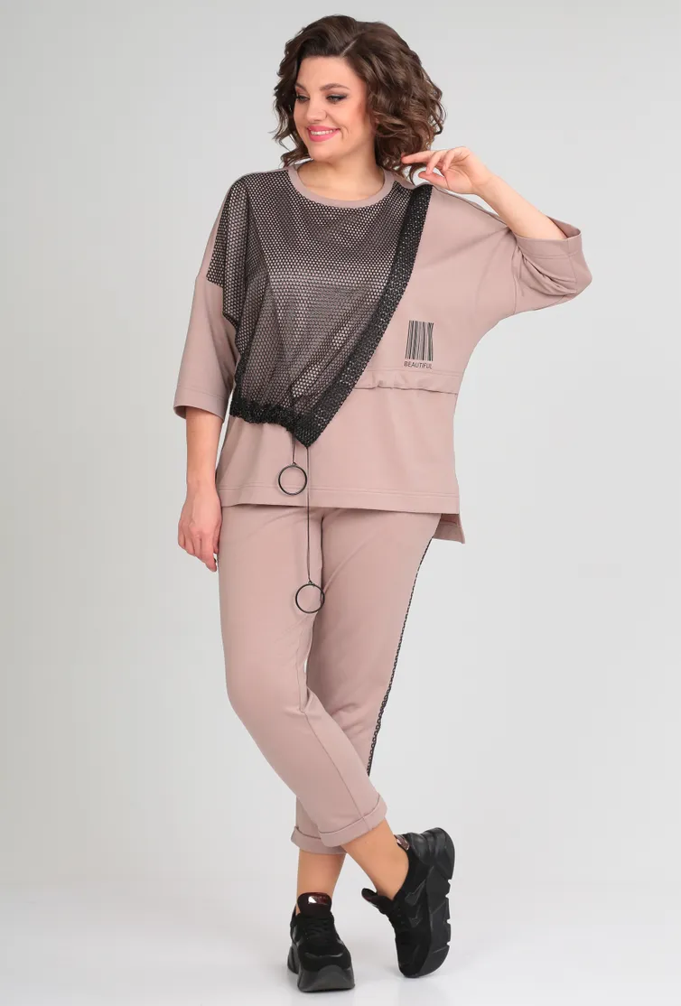 Garnitur Michel Chic #1329/1 pudra, chernyj