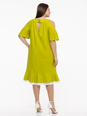 Dress Avila #0930 zhelto-zelenyj