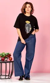 Футболка Ava fashion М-176 черный