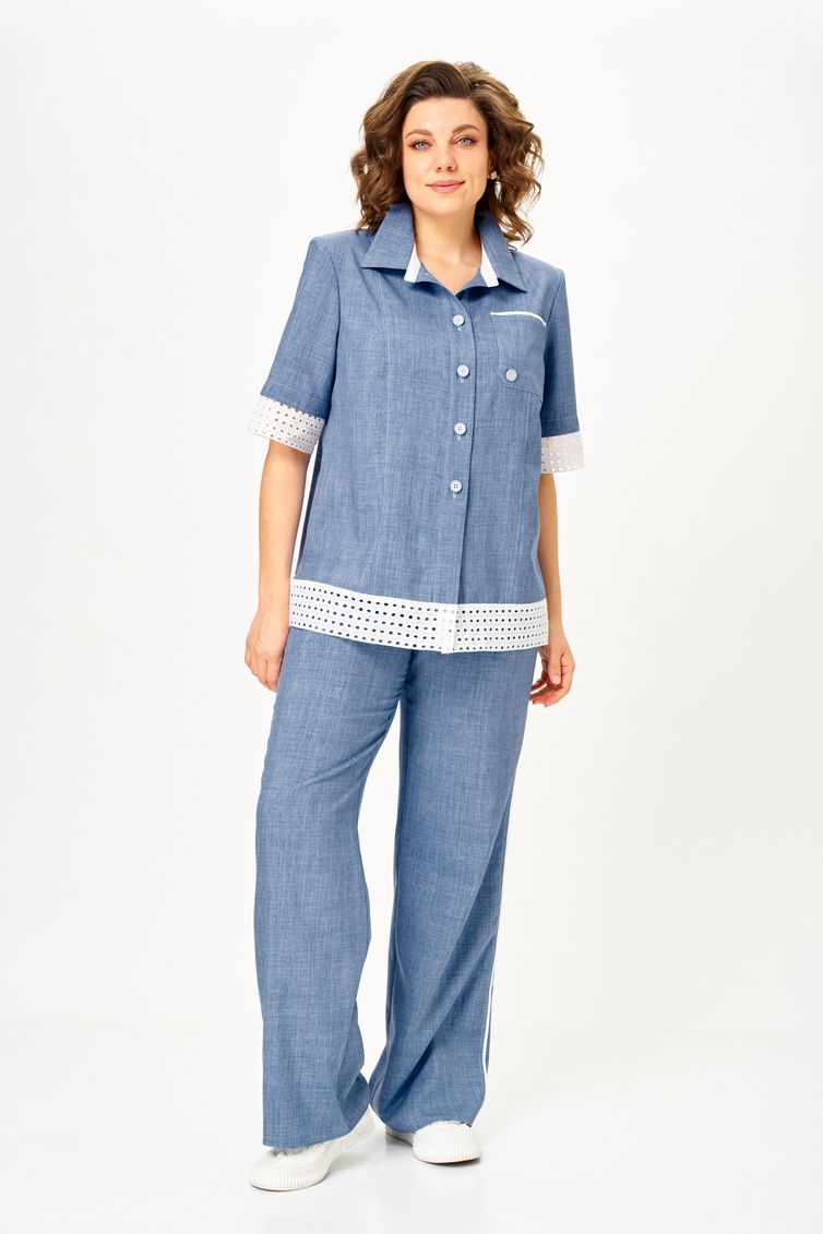 Костюм Vilena-fashion арт. 1156 голубой