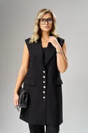 Waistcoat Ava fashion #M-242 chernyj