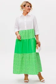 Sukienka Anastasia #1231 belyj/zelenyj