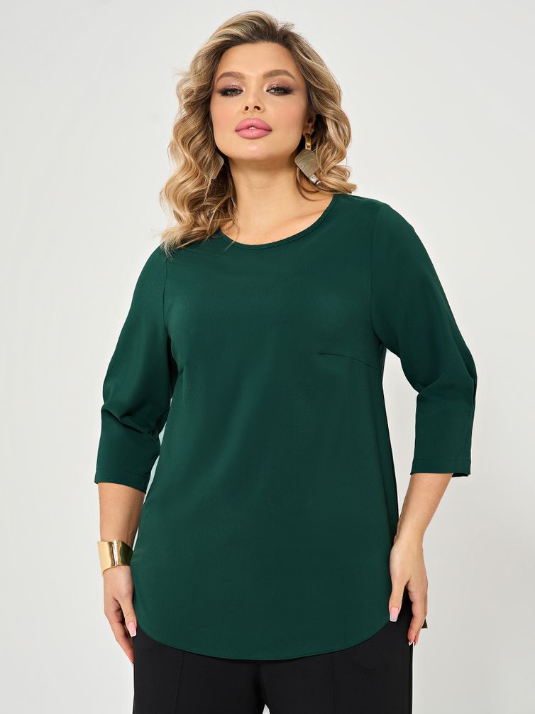 Блуза DORA plus арт. 0220-2 темно-зеленый