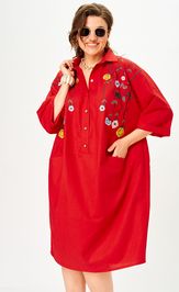 Платье SOVA 11318 красный