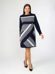 Dress BONADI #1346 t.sinij