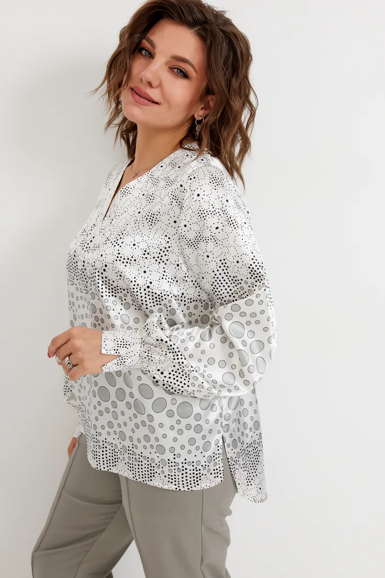 Bluzka BegiModa #4142 krugi na belom