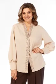Bluzka Olga Style #S1049 kapuchino