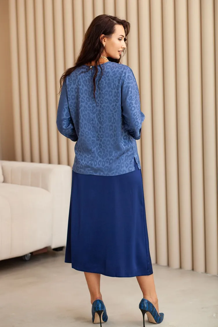 Blouse TOOK A LOOK & Angelika #MD-249-1 indigo